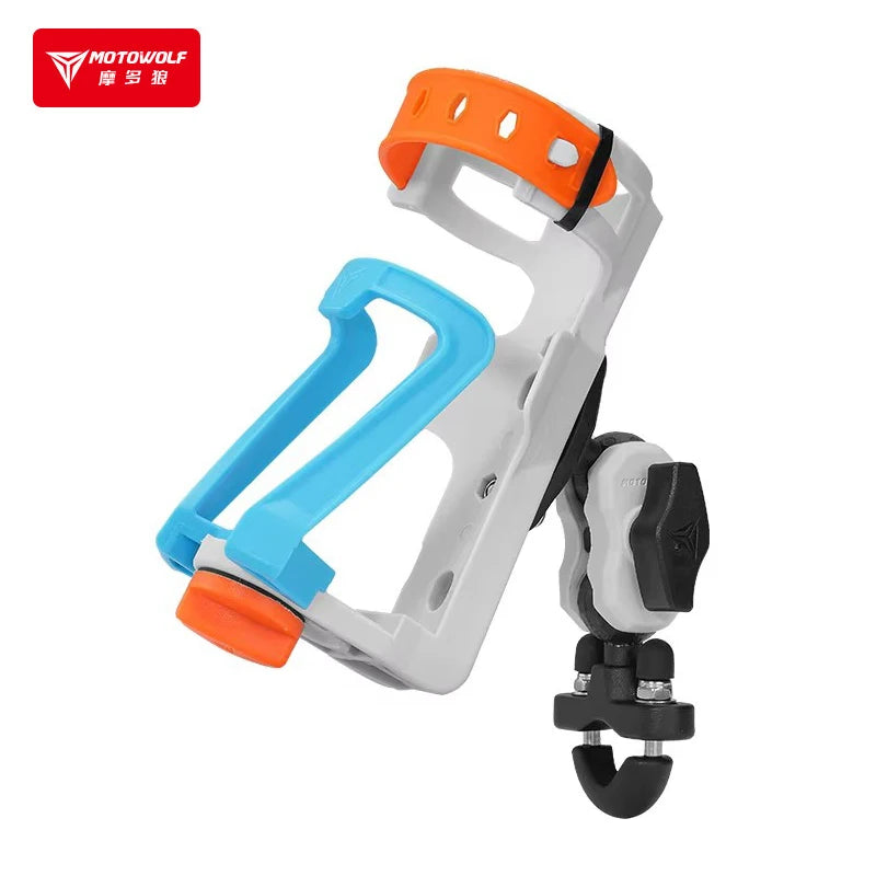 Motowolf motocicleta ajustável bebida inferior suporte de copo equitação universal rack armazenamento ao ar livre bicicleta copo água holde