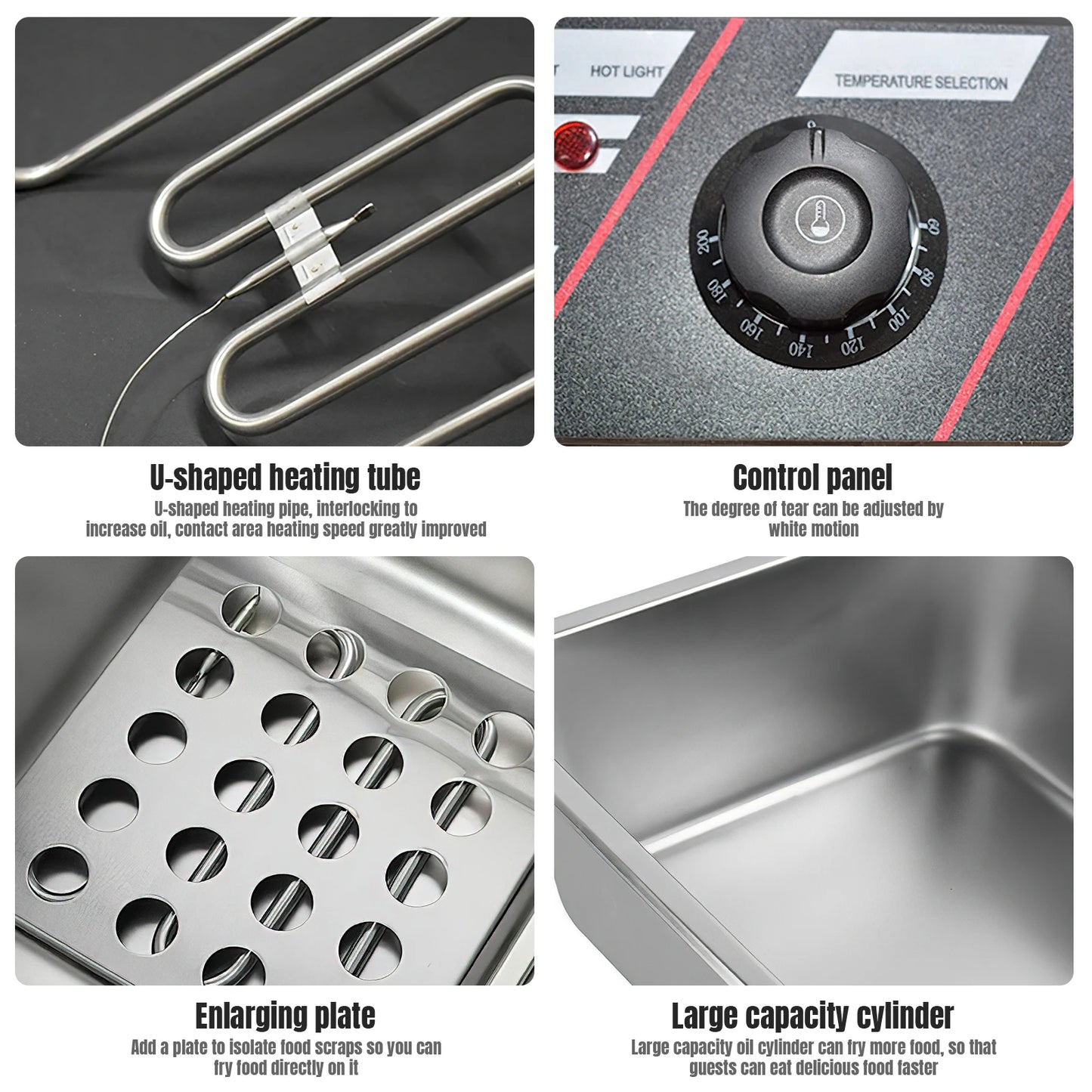 2500w 220v fritadeira elétrica de aço inoxidável fritadeira elétrica comercial doméstico chips frigideira batatas fritas que faz a máquina