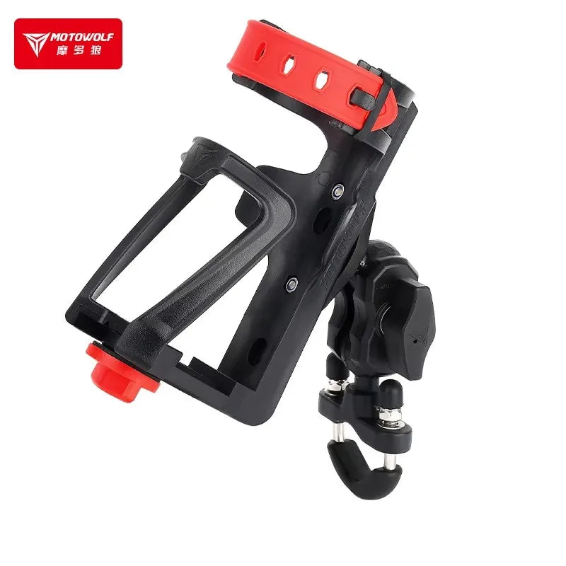 Motowolf motocicleta ajustável bebida inferior suporte de copo equitação universal rack armazenamento ao ar livre bicicleta copo água holde