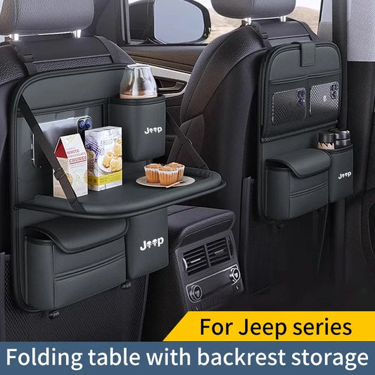 Para jeep rengade compass patriont grand cherokee assento de carro volta armazenamento pequena mesa placa saco armazenamento do carro caixa tecido