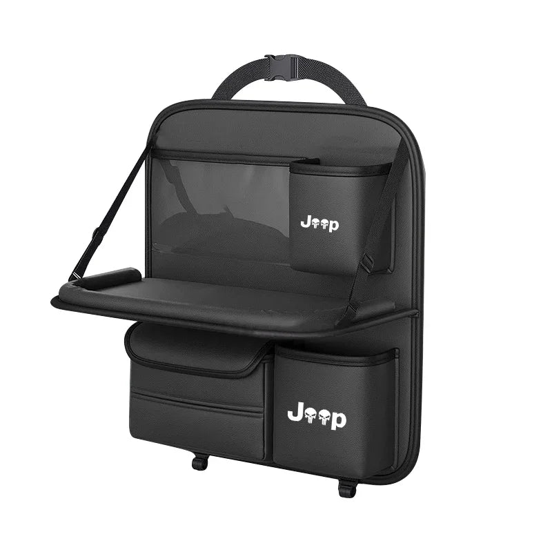 Para jeep rengade compass patriont grand cherokee assento de carro volta armazenamento pequena mesa placa saco armazenamento do carro caixa tecido